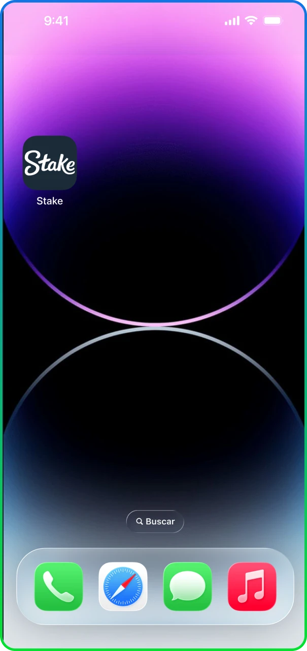 Inicio de sesión y acceso a la interfaz móvil desde el sitio oficial de Stake Argentina.